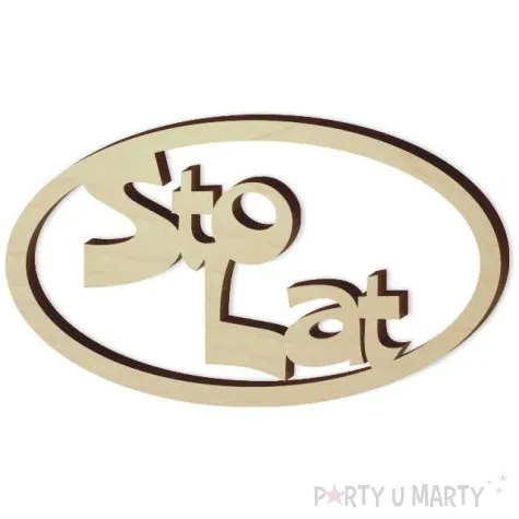 scrapki drewniane sto lat oval 49 x 55 mm