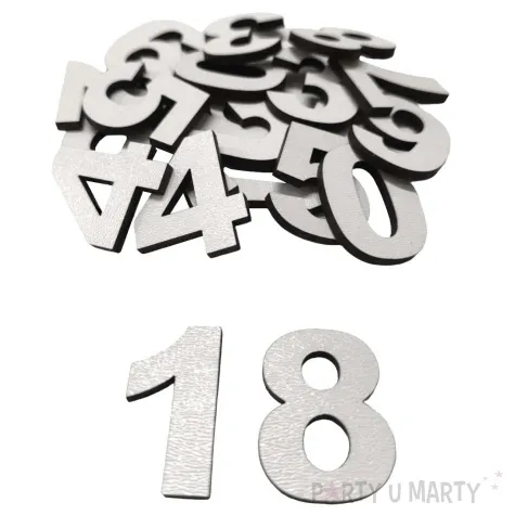 scrapki laminowane cyferki 0 9 biale 30 mm 20 szt