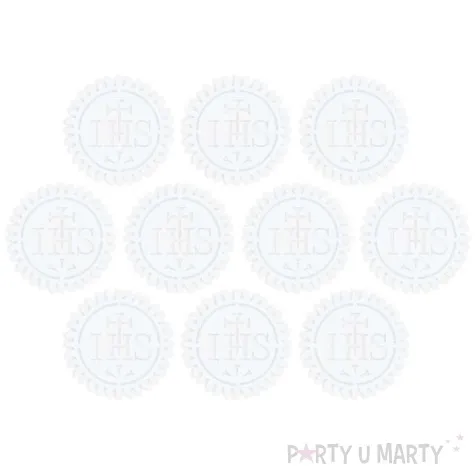 scrapki papierowe hostia ihs biale 3 cm 10 szt