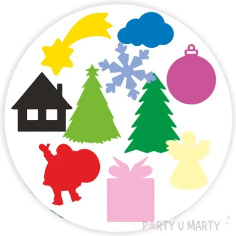 scrapki pvc swiateczny mix mix z klejem 30 szt