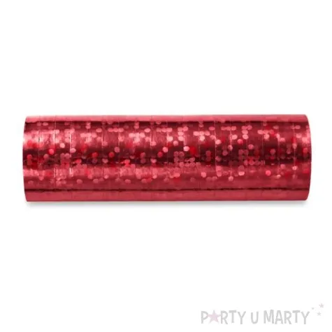 serpentyna holograficzna czerwona 18 rolek