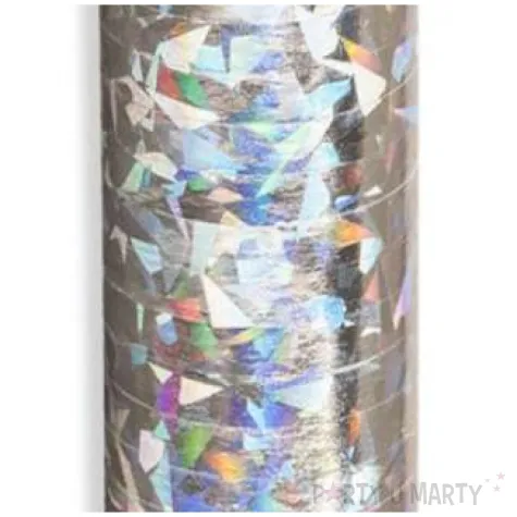 serpentyna holograficzna srebrna dekoracjepolska 19 rolek