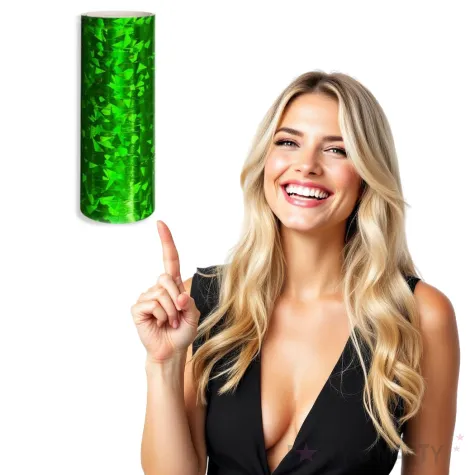 serpentyna holograficzna zielona dekoracjepolska 19 rolek