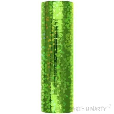 serpentyna holograficzna zielona partypal 18 rolekq