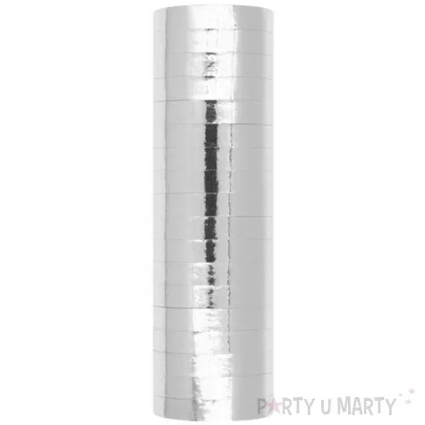serpentyna lustrzana srebrna partypal 18 rolek