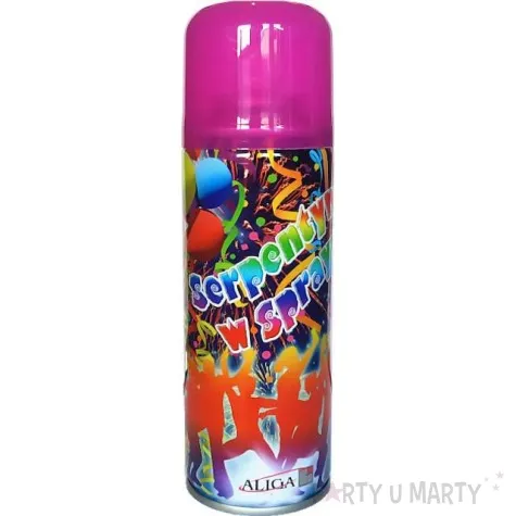 serpentyna w sprayu classic rozowa aliga 250 ml