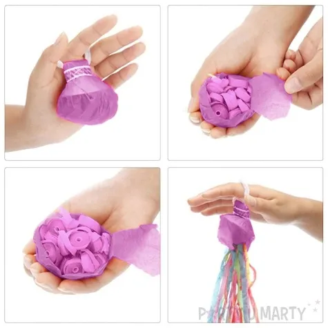 serpentyny rzucane boy or girl girl rozowy triplex 4 szt