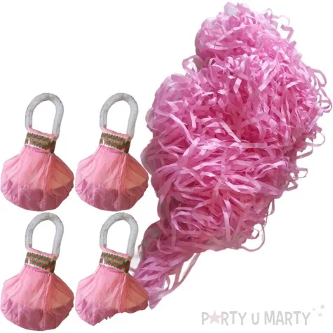 serpentyny rzucane boy or girl girl rozowy triplex 4 szt