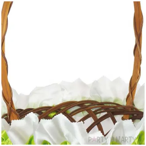 serwetka dekoracyjna do koszyczka bialo zielony arpex 25 cm