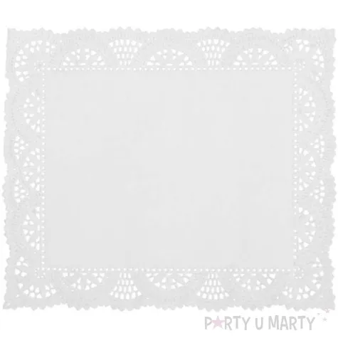 serwetka dekoracyjna prostokatna bialy godan 25 x 30 cm 12 szt