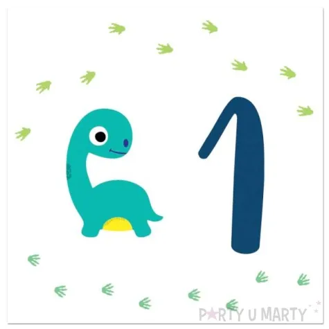 serwetki 1 urodziny dinozaury congee 33 cm 20 szt