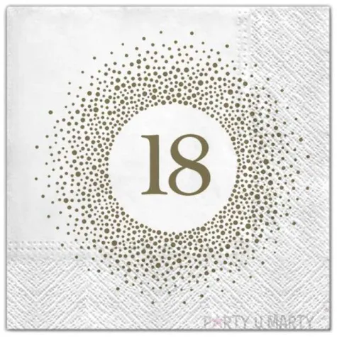 serwetki 18 urodziny perla maki 33 cm 20 szt