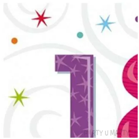 serwetki 18 urodziny radiant birthday amscan 33 cm 16 szt