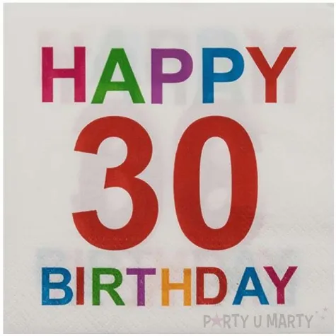 serwetki 30 happy birthday ootb 33 cm 20 szt