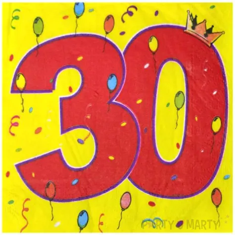 serwetki 30 urodziny 33 cm folat 16 szt