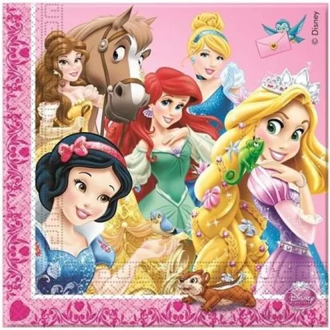 serwetki 33 cm princess animals 20 szt
