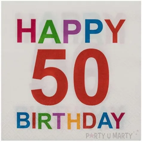 serwetki 50 happy birthday ootb 33 cm 20 szt