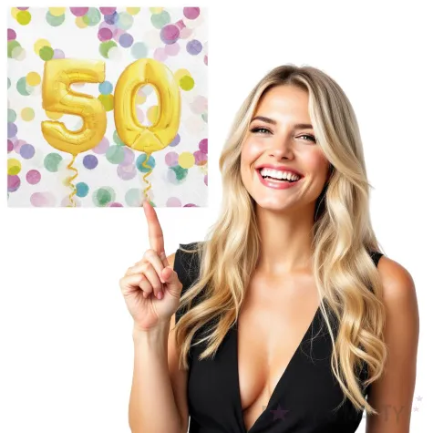 serwetki 50 urodziny balony maki 33 cm 20 szt