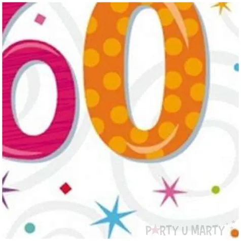 serwetki 60 urodziny radiant birthday amscan 33 cm 16 szt