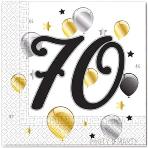 serwetki 70 urodziny balloons procos 33 cm 20 szt