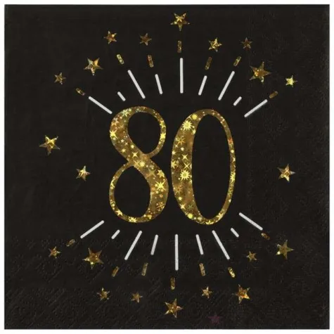 serwetki 80 urodziny santex 33 cm 10 szt