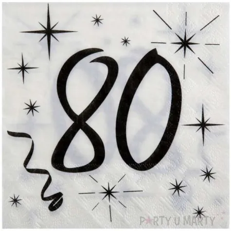 serwetki 80 urodziny santex 33 cm 20 szt