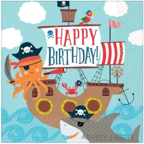 serwetki ahoy piraci amscan 33 cm 16 szt