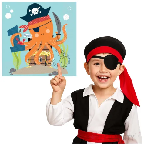 serwetki ahoy piraci pierwsze urodziny amscan 33 cm 16 szt