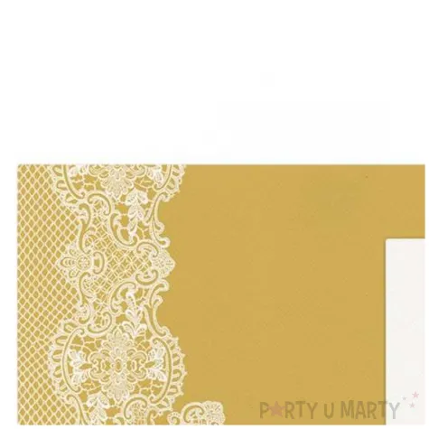 serwetki airlaid koronka zloty bialy paw 40 cm 50 szt