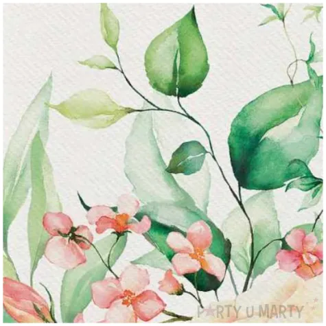 serwetki airlaid kwiaty dekoracja stolu na wesele komunie swieta biale paw 40 cm 12 szt