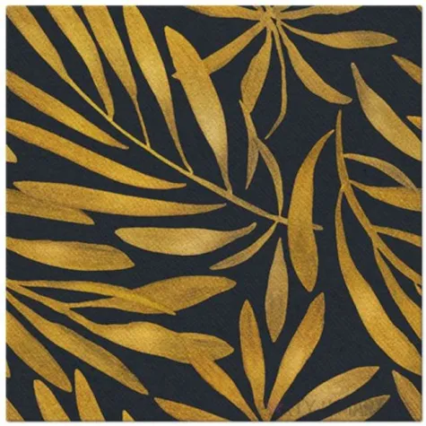 serwetki airlaid liscie palmy zlote paw 40 cm 50 szt