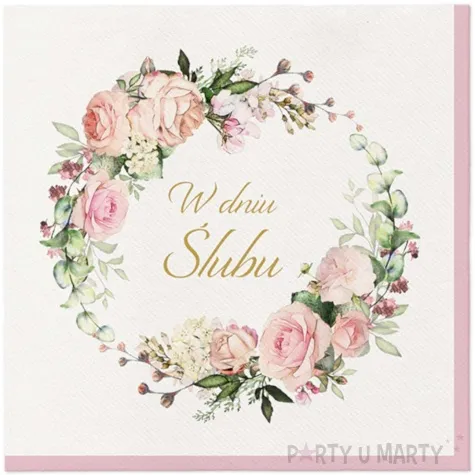 serwetki airlaid w dniu slubu zlote paw 40 cm 50 szt