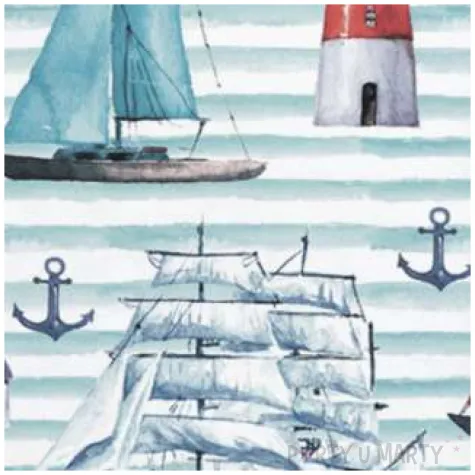 serwetki akwarelowa morska kompozycja maki 33 cm 20 szt