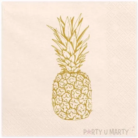 serwetki aloha ananas jasnobrzoskwiniowe partydeco 33 cm 20 szt