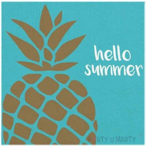 serwetki ananas hello summer amscan 33 cm 20 szt