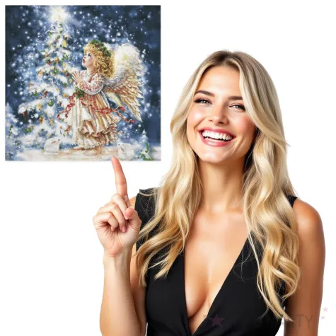 serwetki aniolek przy choince maki 33 cm 20 szt