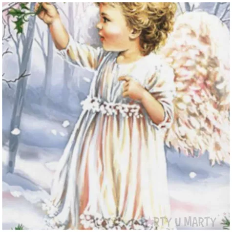 serwetki aniolek w zimowym lesie maki 33 cm 20 szt