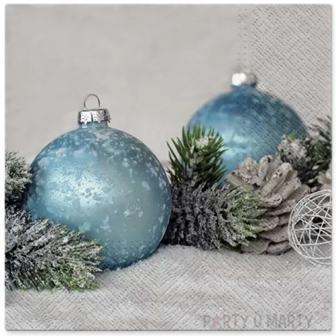 serwetki arktyczne bombki paw 33 cm 20 szt