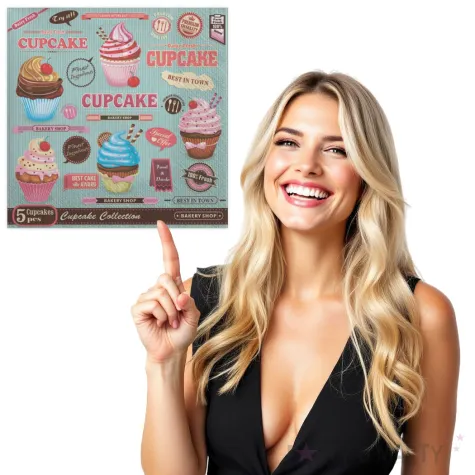 serwetki babeczkowy plakat maki 33 cm 20 szt