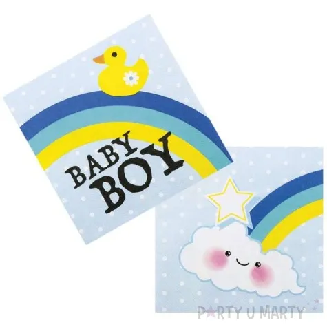 serwetki baby boy tecza blekitny boland 33 cm 12 szt