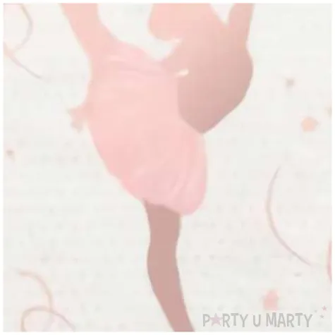 serwetki balerina bialo rozowe santex 25 cm 20 szt