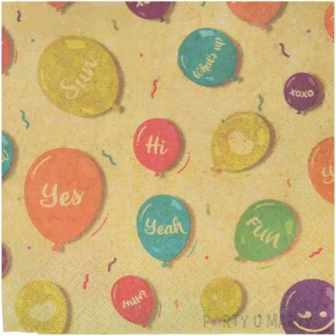 serwetki baloniki slowka mix arpex 33 cm 20 szt