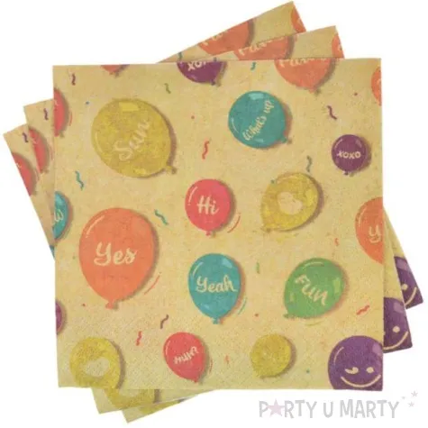 serwetki baloniki slowka mix arpex 33 cm 20 szt