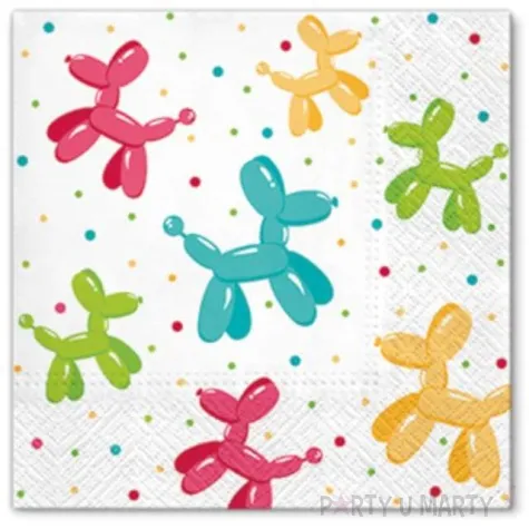 serwetki balonowe psy paw 33 cm 20 szt