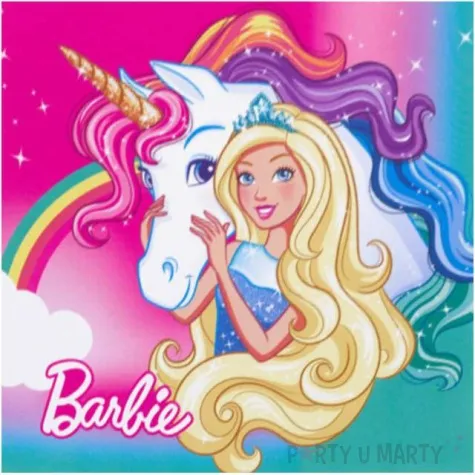 serwetki barbie dreamtopia amscan 33 cm 20 szt