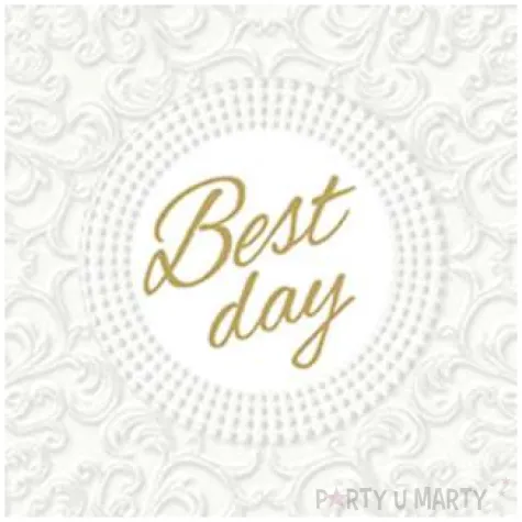 serwetki best day biale paw 33 cm 20 szt