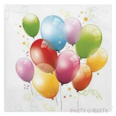 serwetki birthday balloons baloniki maki 33 cm 20 szt