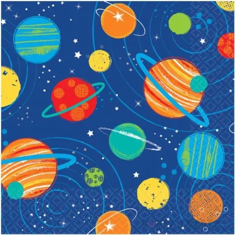 serwetki blast off birthday amscan 25 cm 16 szt