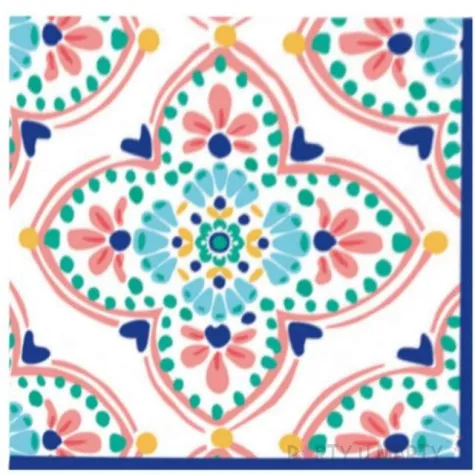 serwetki boho amscan 25 cm 16 szt