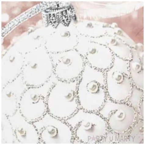 serwetki bombka perlowa z piorkiem maki 33 cm 12 szt